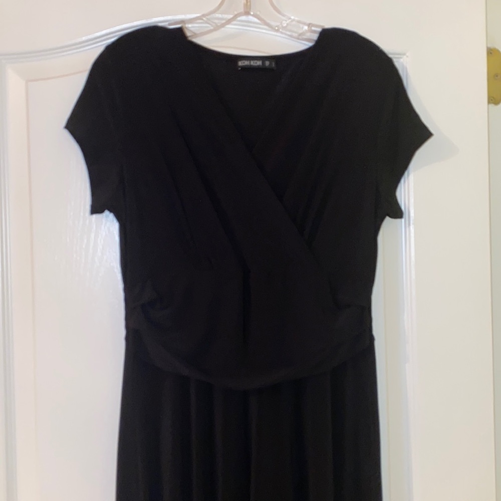 Floor length black dress